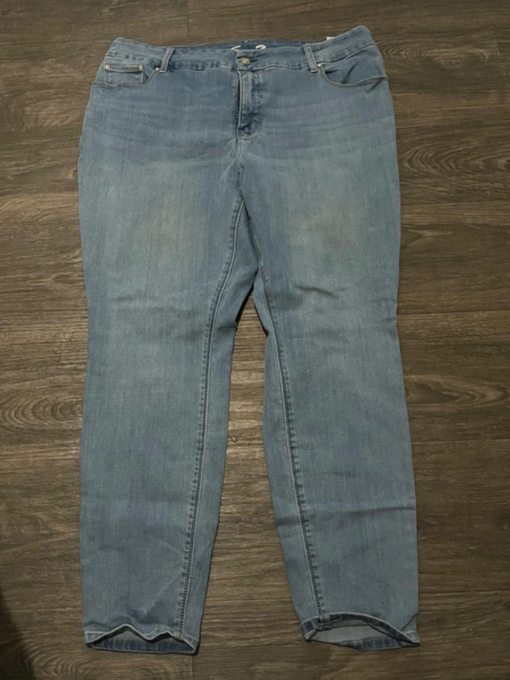 Seven7 Straight Leg Light Blue Denim Jeans